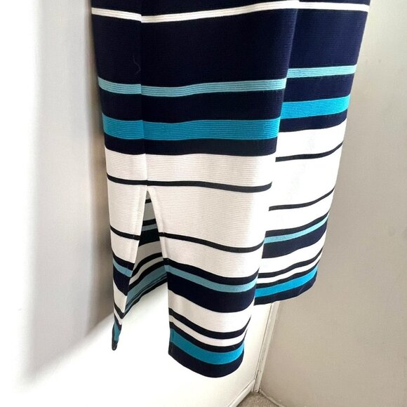 WHBM WHITE HOUSE BLACK MARKET STRIPE SHEATH DRESS SIZE 8 - Picture 6 of 11
